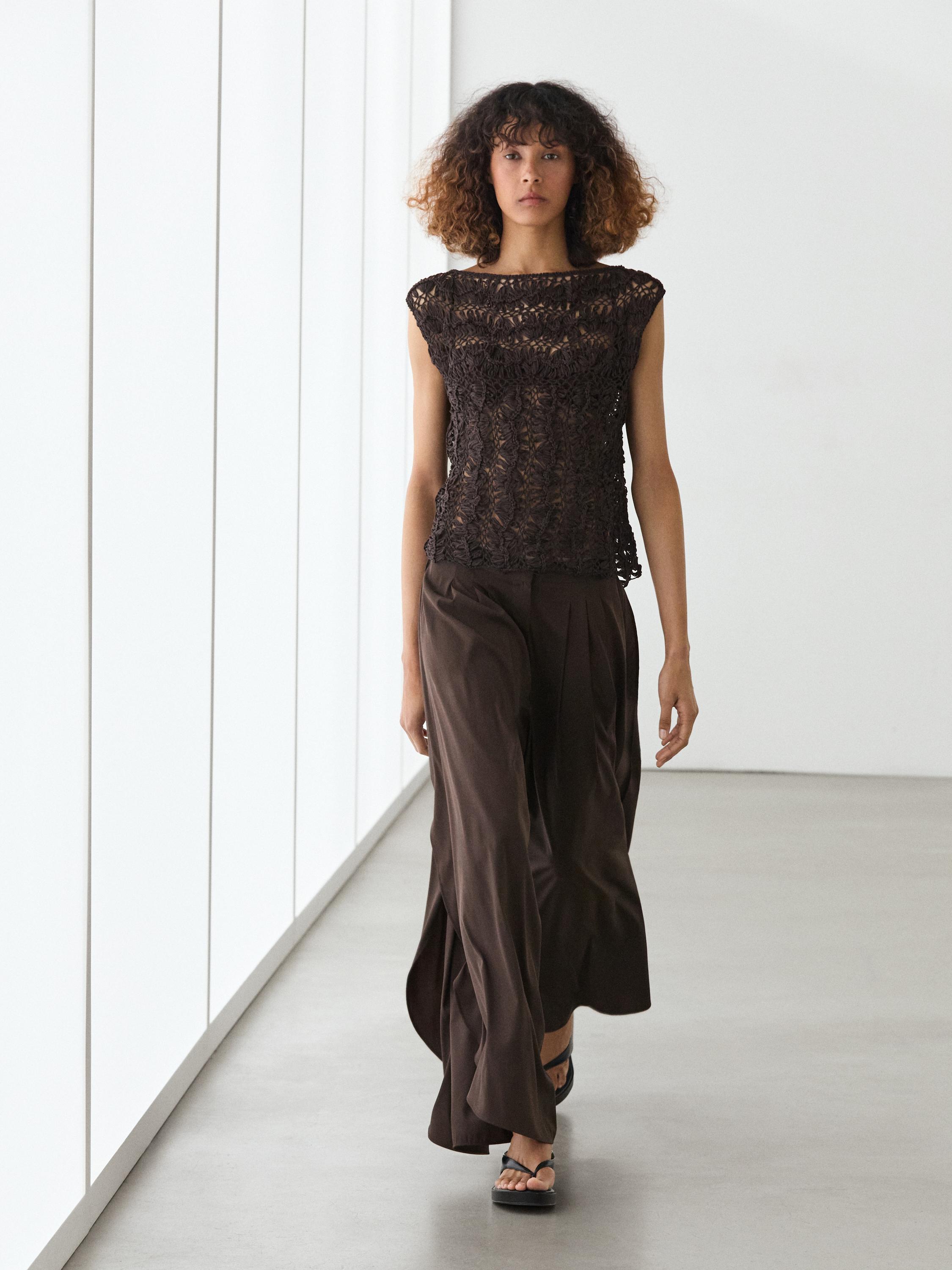 Top en maille crochet
